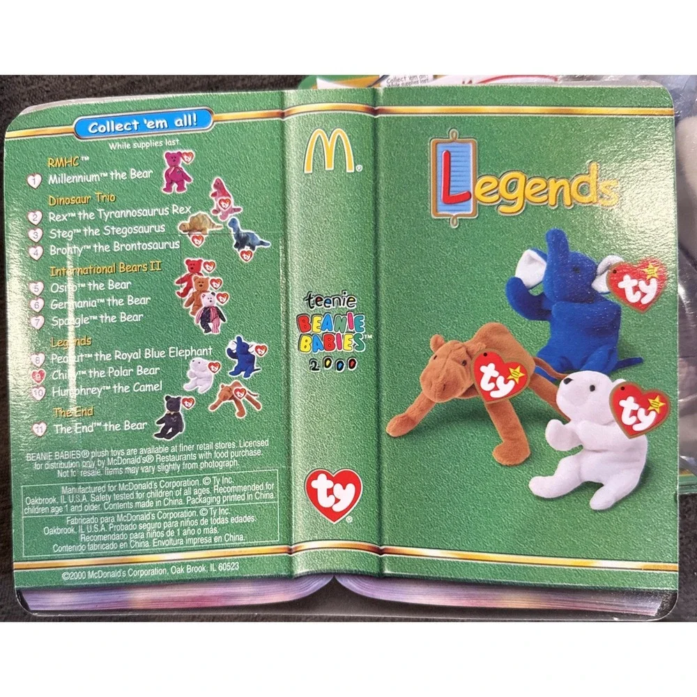 McDonalds Legends Chilly the Polar Bear Ty Beanie‎ Baby Brand New In Box